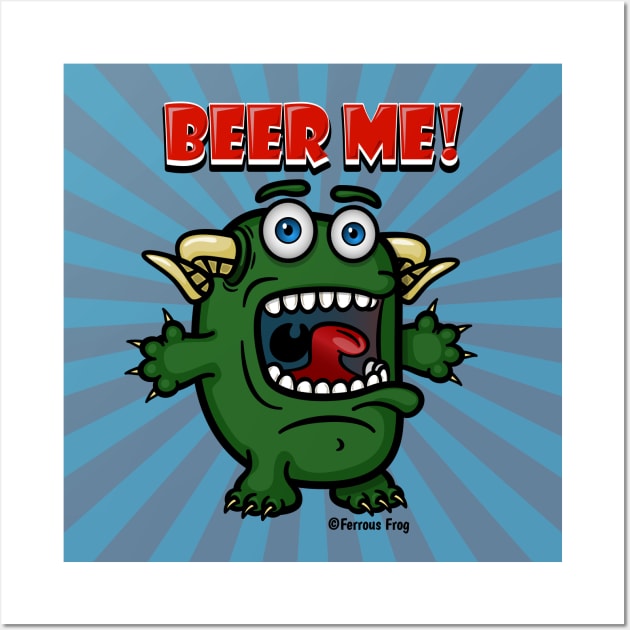 Little Green Monster - Burst Wall Art by Ferrous Frog